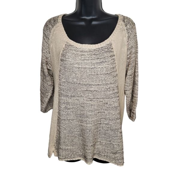 One World Chunky Knit scooped neck sweater Size Large - Picture 1 of 7